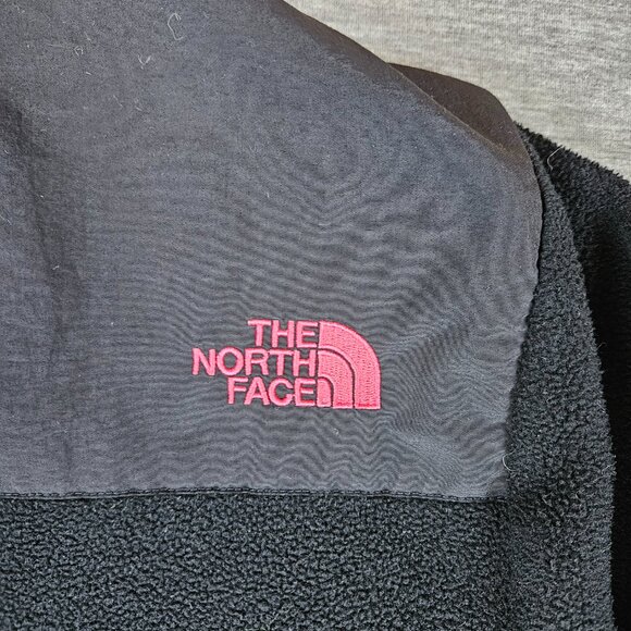 The North Face Jacket Women's Size S/p Denali Polartec Recycle Fleece Black/Pink - Picture 5 of 11